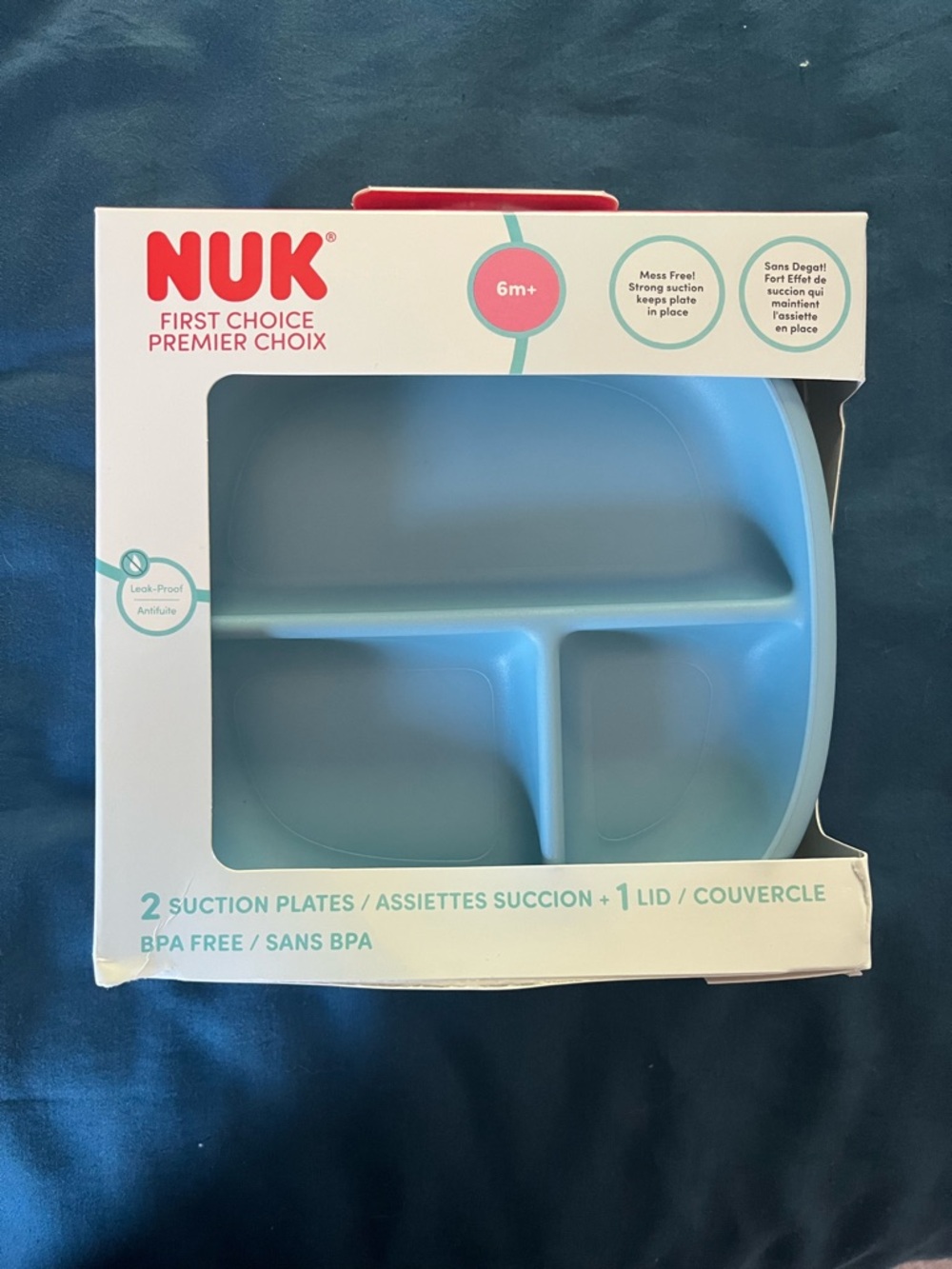 NUK Silicone Suction Plate 2 pack w/ lid